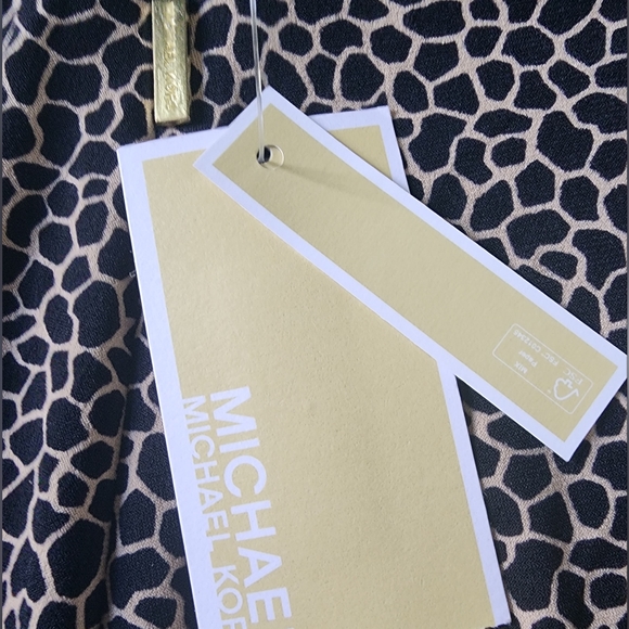 MICHAEL KORS Metallic Leopard Print Stretchy Skirt Size Large NWT - Picture 8 of 8